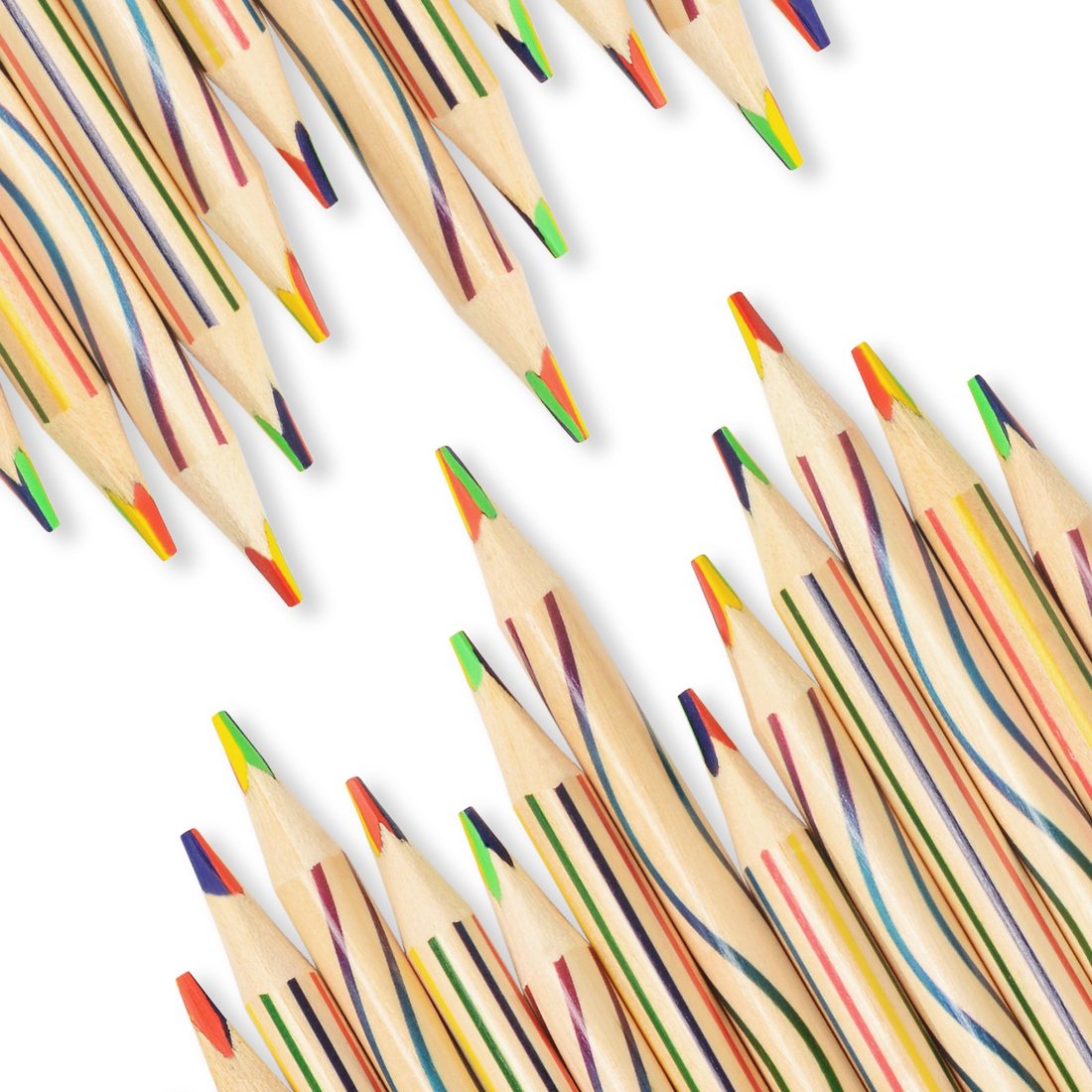 Fan of ThEast 4-in-1 rainbow pencils with a drawn rainbow